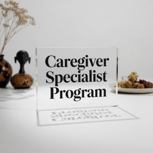 caregiver specialist program acrylic sign