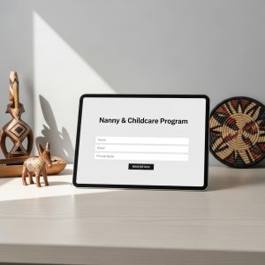 nanny and childcare program tablet